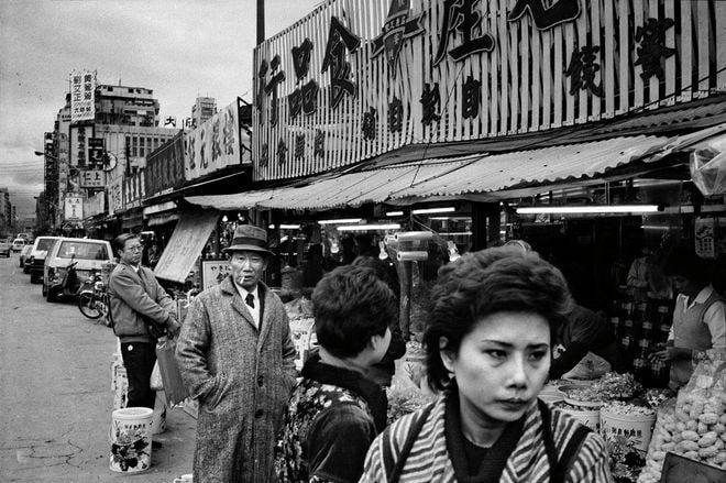 1987年台北一条街上的商店