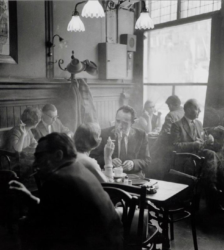 摄影师：Hendrik Peter (Henk) Jonker阿姆斯特丹，记者咖啡馆，1959年