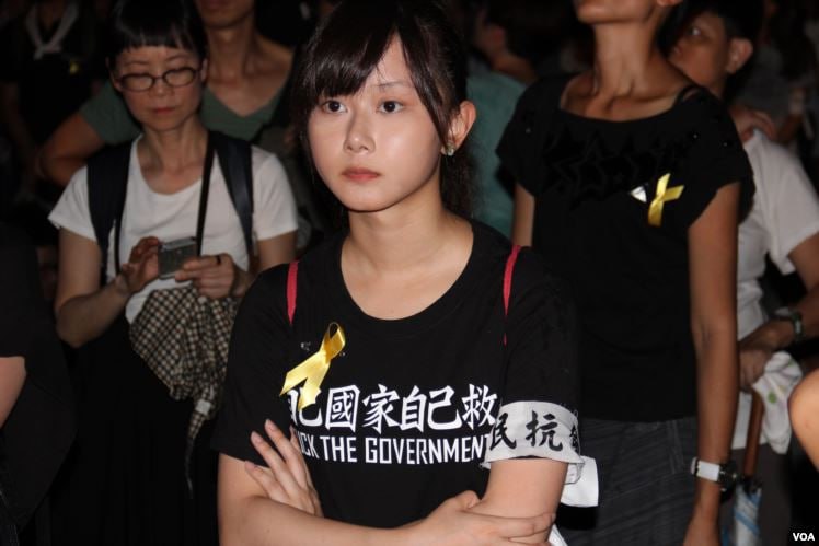 2014年香港“和平占中”运动期间，部分抗议人士的标语