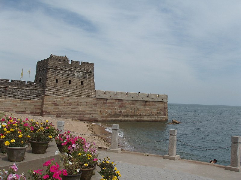 河北秦皇岛山海关区老龙头靖卤台，长城的终点，2007年