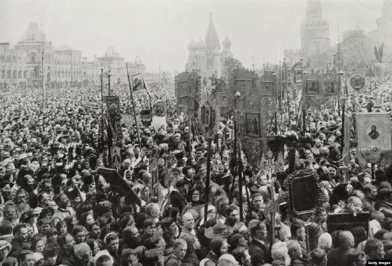 1922年9月在莫斯科红场举行的宗教仪式