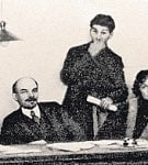 弗拉基米尔·列宁和约瑟夫·斯大林与人民委员会 (1917年)